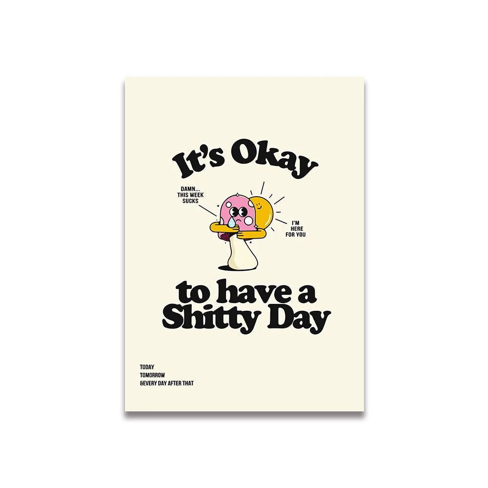 Simplicity Vintage Pink Cartoon Print Canvas Posters Wall Art Poster Home Decor Canvas Print Painting Living Room Bedroom Decor Quick Pick Grocers